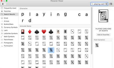 Alt Codes for Playing Card Symbols ( ) .